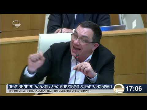 ეროვნული ბანკის პრეზიდენტი პარლამენტში