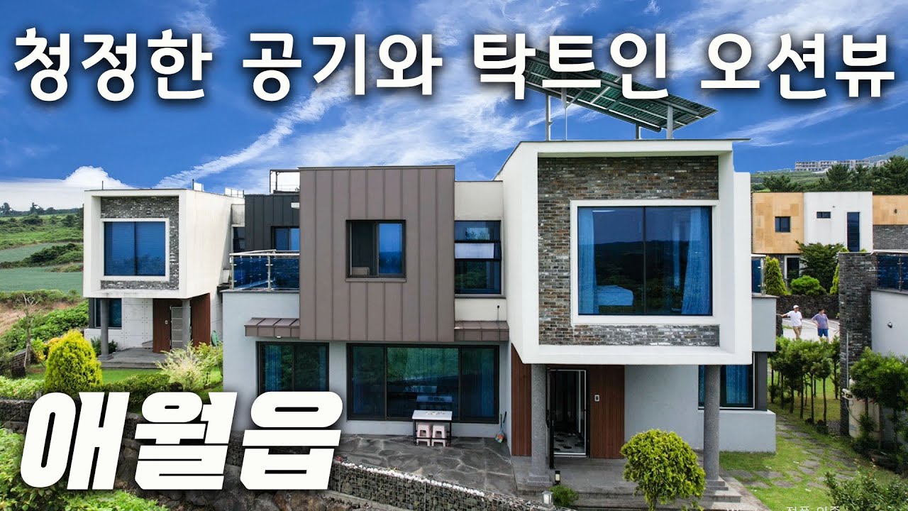 (H-297)제주도 부동산으로 맑은 공기와 예쁜 오션뷰가 있는 제주시 애월읍에 지어진 4억대 단독주택 매매. 제주 공항과 국제 영어도시 20분 거리의 조용한 전원주택. 세컨하우스.