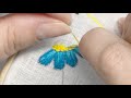 Hand embroidery.  How to embroider wildflowers.  Part 3. Вышивка гладью. Полевые цветы. Часть 3.