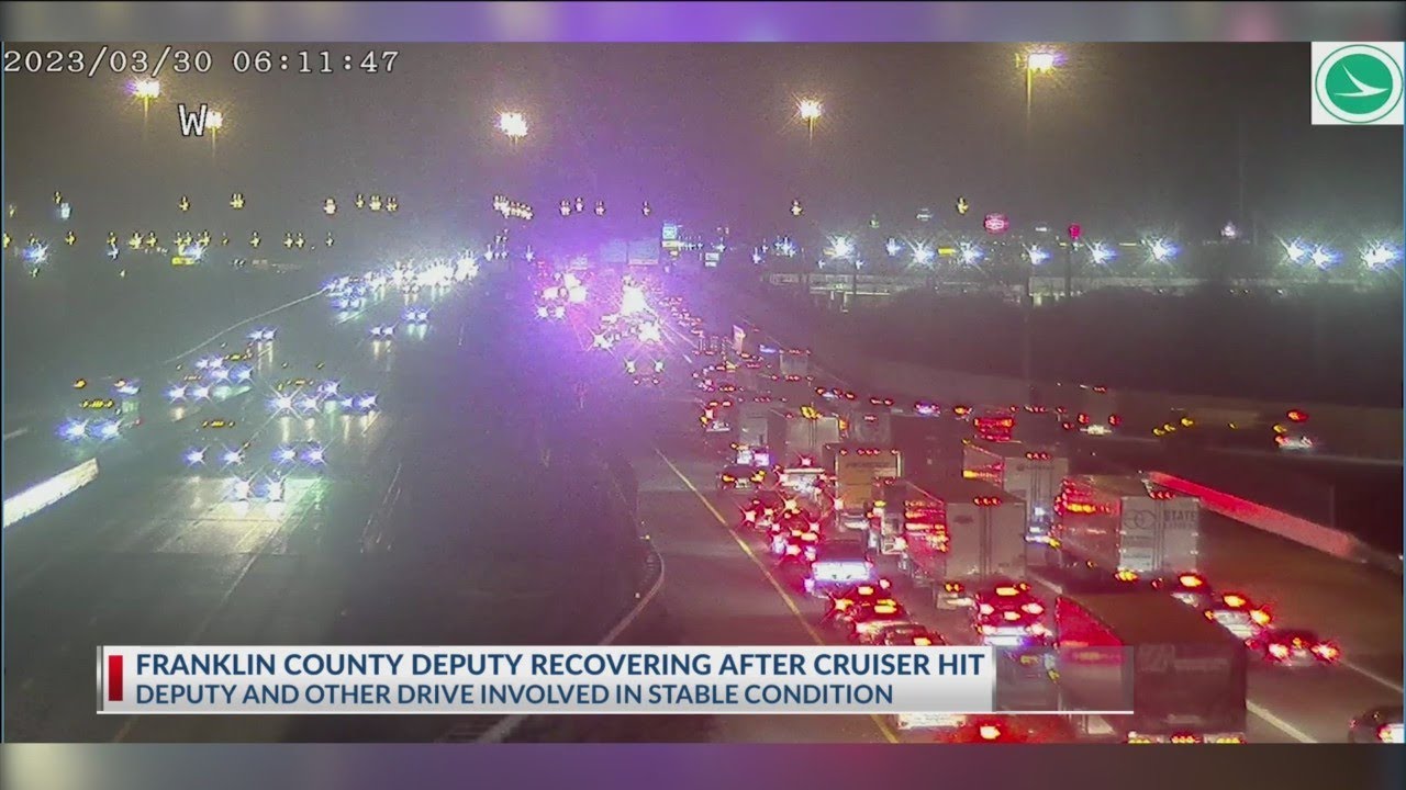 Franklin County deputy injured in crash on I-70 West - YouTube
