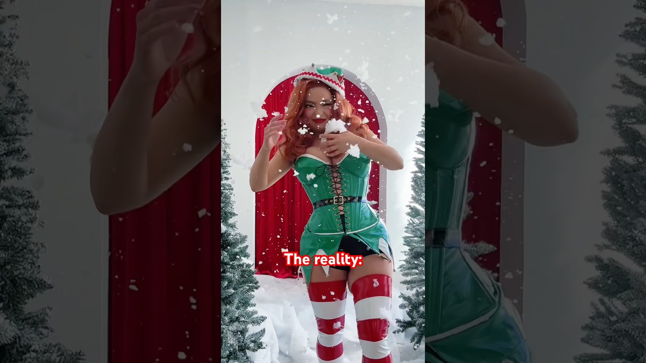 Snow: 1 Caitlin: 0 #behindthescenes #bloopers #holidays