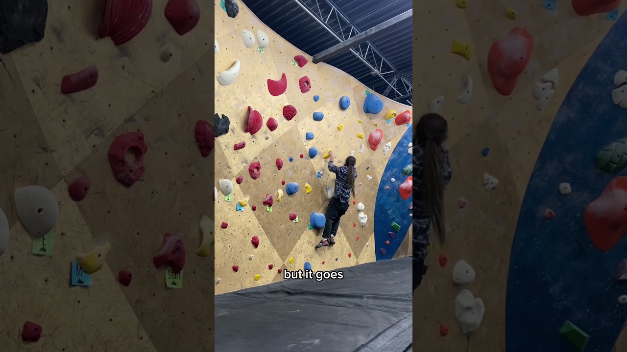 That last move felt like a reach!! #bouldering #climbing #indoorclimbing #fitness #rockclimbing