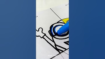 Drawing MINION in 4 different art styles pt 3 / Glitch side#shorts #minions