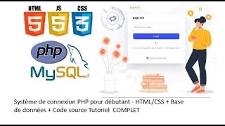 Details Système de connexion PHP pour débutant - HTML/CSS + Base de données + Code source Tutoriel  COMPLET Update