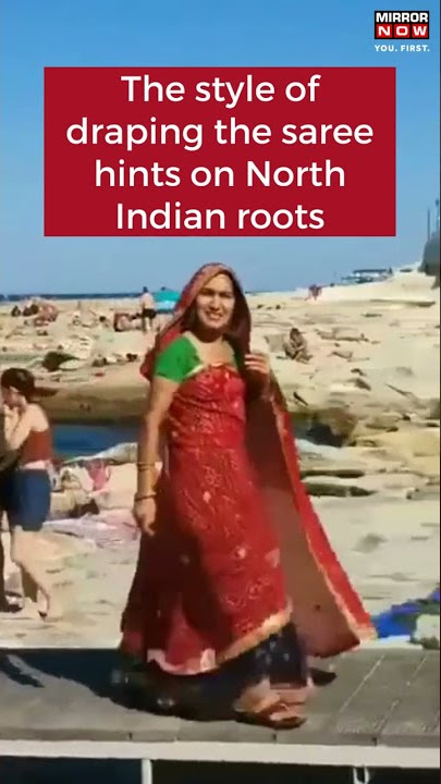 Viral Video | Woman in Saree Stands Out Amid Bikini Clad Tourists #shorts