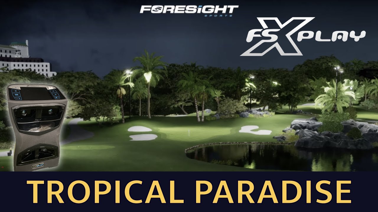 INCLUDED!!! Par 3 Night Course: Tropical Paradise Executive on FSX Play | Golf Simulator Gameplay