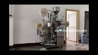 Automatic filter paper tea bag packing machine with thread and tag