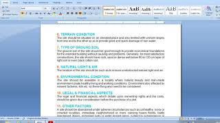 CE203 Site Selection Part 2 By Tarun Tiwari, SGVGPC Bharatpur