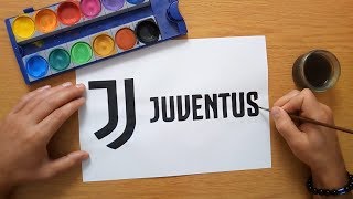 How to draw a Juventus logo - Come disegnare il logo di Juventus - Serie A