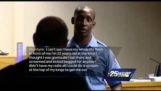 Firefighter Jahwann McIntyre gives emotional testimony during arson trial