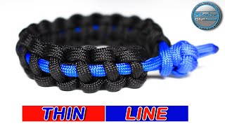 How To Make a Paracord Bracelet Thin Line Solomon Bar Without Buckle