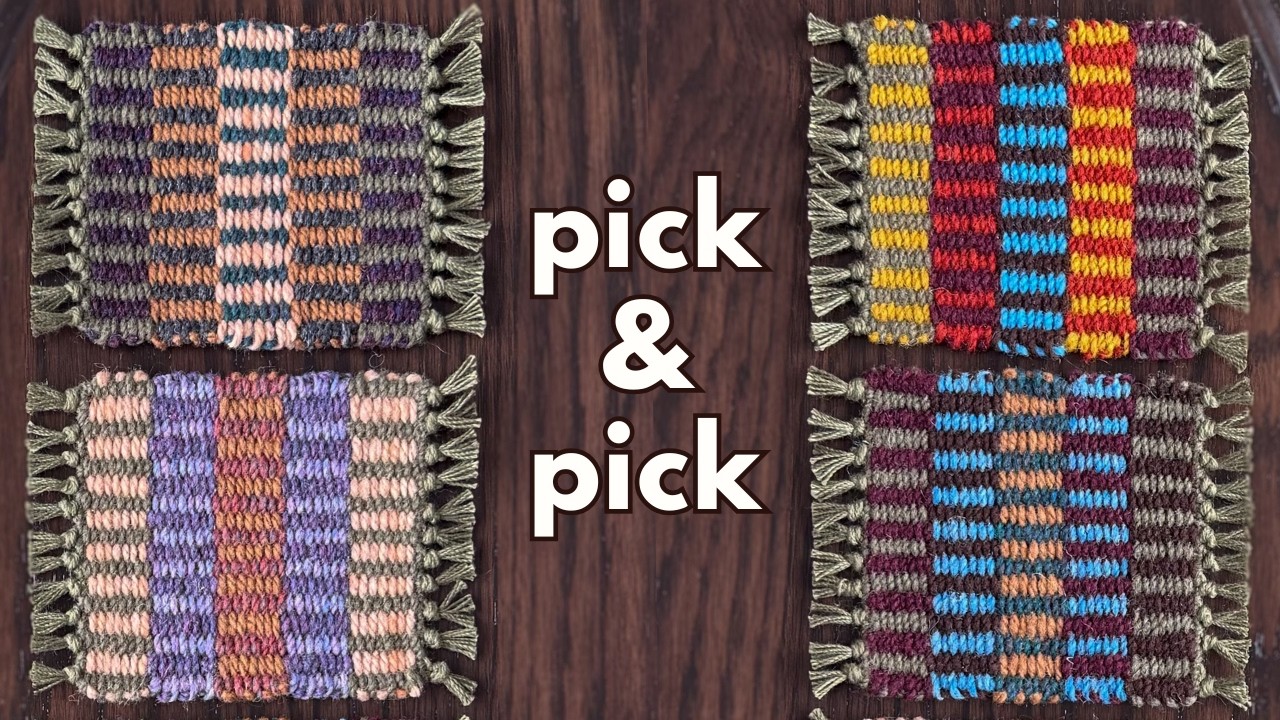 Pick & Pick Mug Rugs | Easy Weaving Pattern!