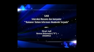 Kuesioner Sistem Informasi Akademik Terpadu