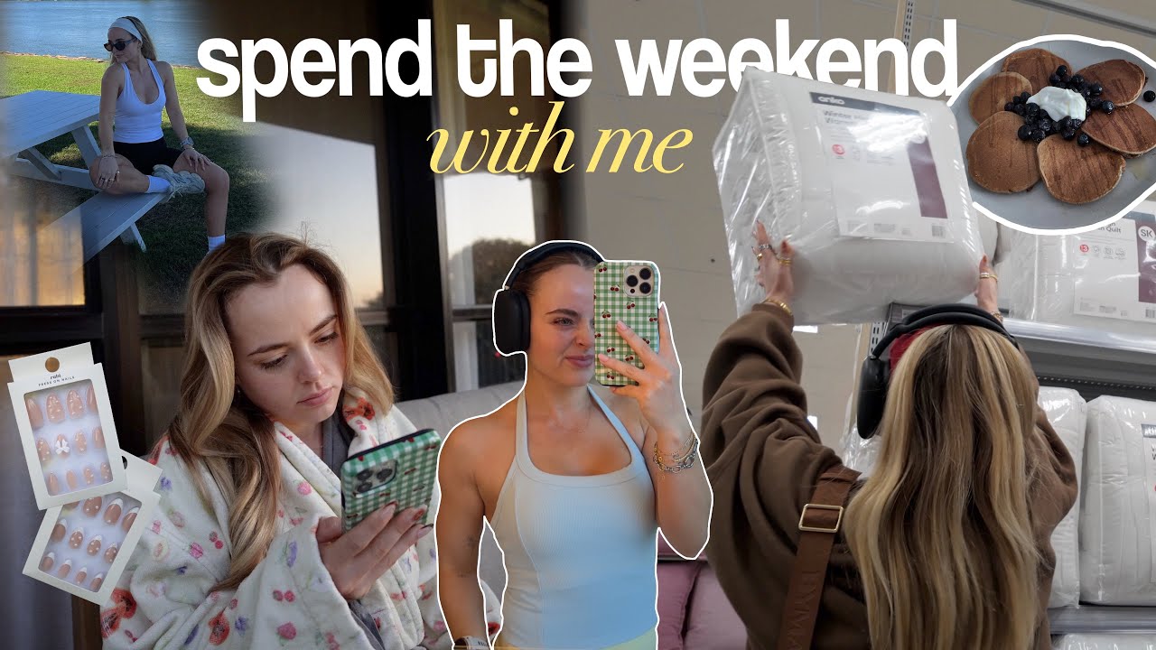 spend the weekend with me! 15km long run, diy nails, shopping + more