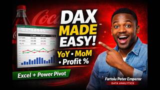 Master DAX in Excel: Calculate YoY, MoM, CY, PY, YoY% &amp; Profit Margin (Coca-Cola Dataset(2023-2025)