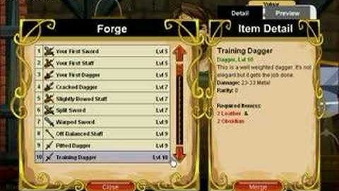 Dragon Fable - How to Make Weapons