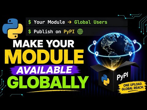 How to Make Your Python Module Available Globally 🌍 | Publish on PyPI | Step By Step Guide