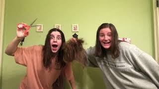 my sister and i cut each other’s hair