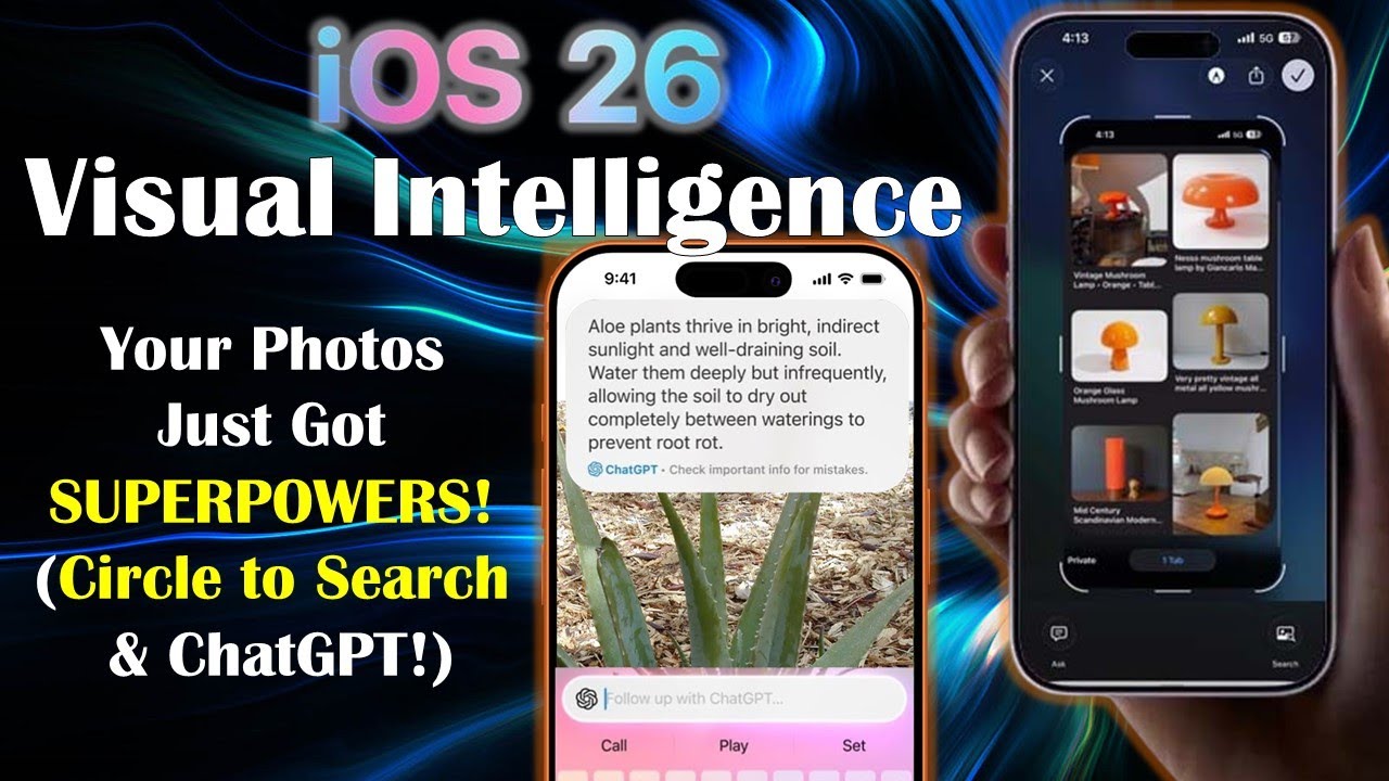 iOS 26 Visual Intelligence: Your Photos Just Got SUPERPOWERS! (Circle to Search & ChatGPT!)