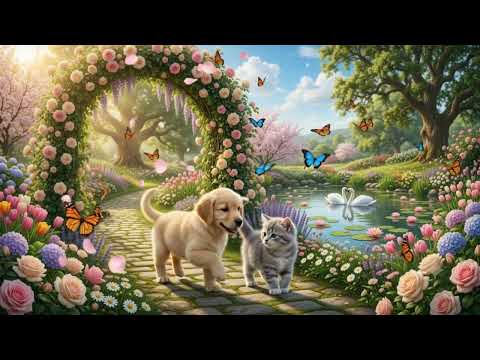 Dreamy Puppy & Kitten Friends S2 Vol.1 | Secret Garden of Friendship | Relaxing Fantasy Music