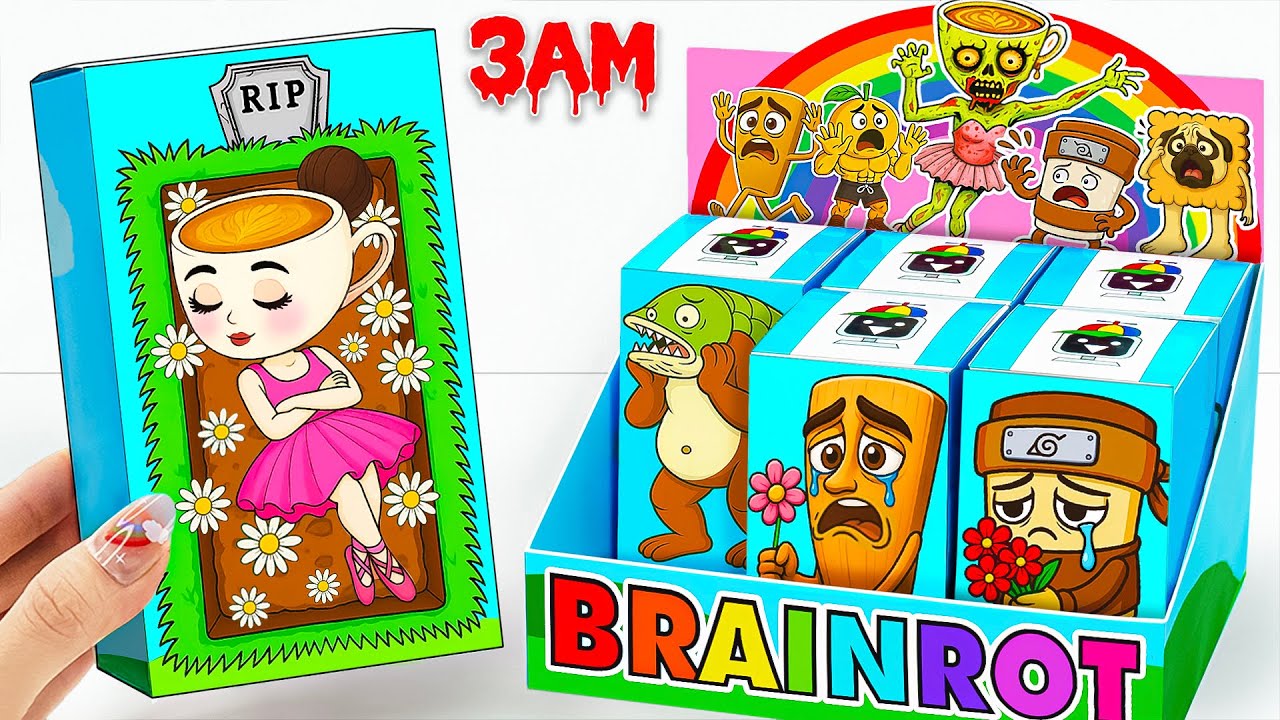 💖Paper DIY💖 UNBOXING Ballerina Cappucina Coffin Box pt.3 ☕⚰️ All ITALIAN BRAINROT MYSTERY BOX | ASMR