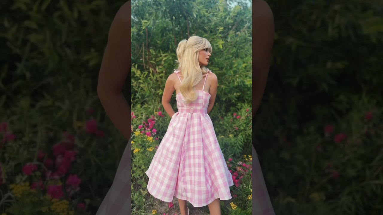 Step into BARBIE World: Trying on THE Pink Gingham Dress!🎀👱🏼‍♀️ 