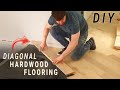 DIY HARDWOOD FLOORING... except it&#39;s DIAGONAL // Ep. 19