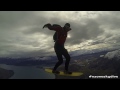 NZONE Skydive's Sasa Jojic Skysurfing over Queenstown, New Zealand