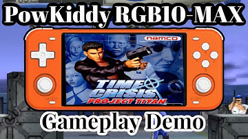 Time Crisis Project Titan Gameplay Demo On PowKiddy RGB10 Max Handheld Game Console - RetroPie Guy