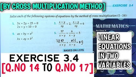 RD SHARMA CLASS 10 LINEAR IN TWO VARIABLES EXERCISE-3.4[Q.NO-14 TO 17] | MATH FEAR | CHAPTER 3 CBSE