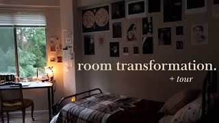 room transformation || cozy, dark academia, vintage, autumnal aesthetic