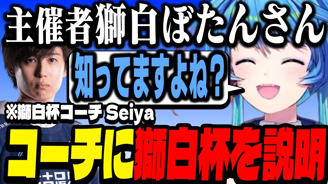【スト6】コーチSeiyaさんに獅白杯の説明をするちなーみ【蒼輪ちなみ/りーさるぷらん切り抜き】