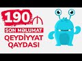 190 manat qeydiyyat nece almaq olar SON MELUMAT