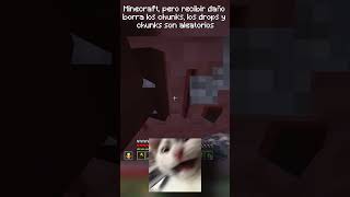 Minecraft, pero si recibo DAÑO se borra el CHUNK y todo es ALEATORIO #minecraft #minecraftespañol