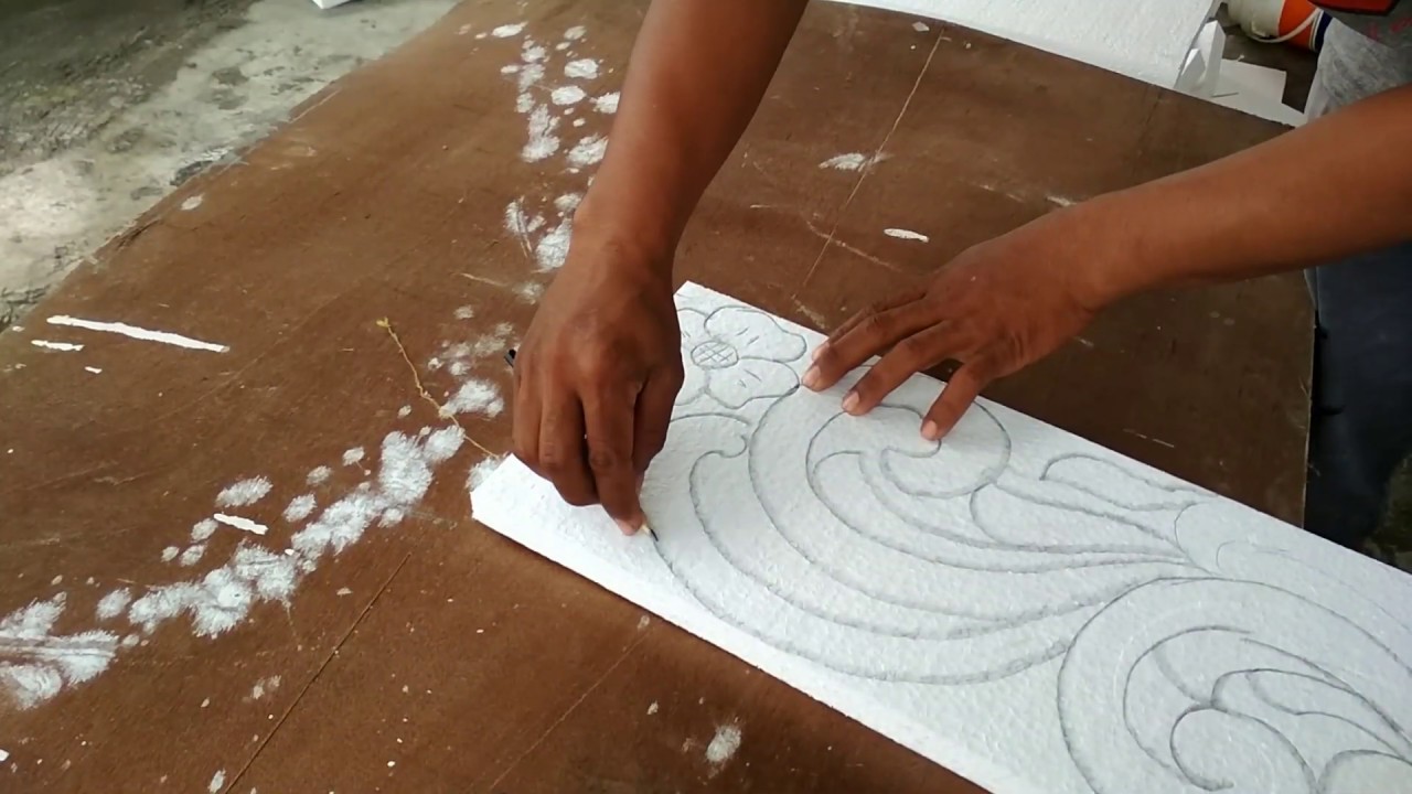Cara teknik dasar melukis menggambar motif batik  yang 