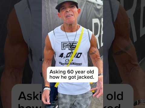 Asking 60 year old how he got jacked. #motivation #inspiration #workout #fitness