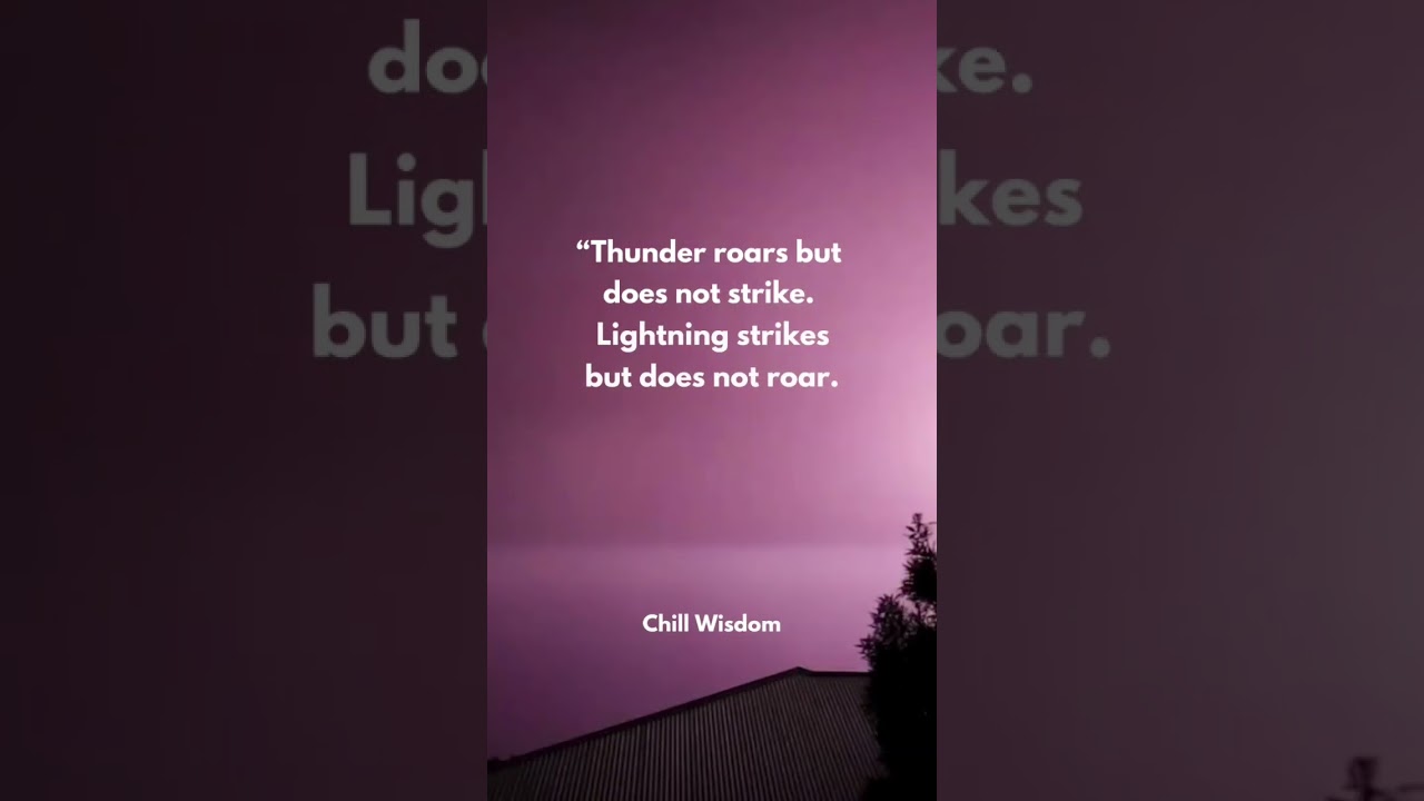 Choose to Be Lightning. | Daily Wisdom | Quotes | Philosophy | 