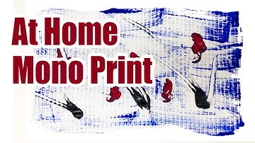 How to Make a Monoprint - Printmaking For Beginners - Easy Art Tutorial - Upcycled Materials