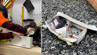 Emergency light durability testing ran over by a truck and destroyed by crazy dude Wealth