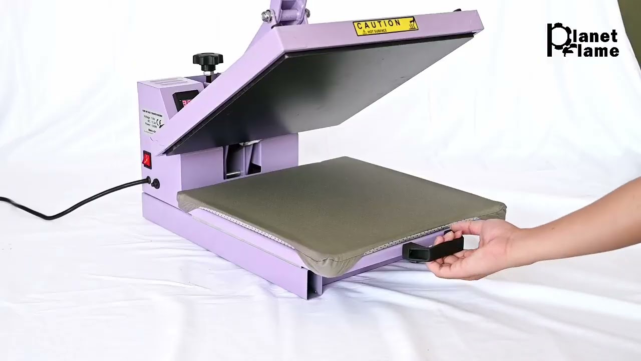 PlanetFlame | 15*15 Inch Slide Out Heat Press Machine-Purple