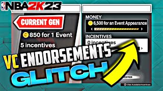VC ENDORSEMENTS GLITCH IN NBA 2K23 CURRENT GEN 💰🤑