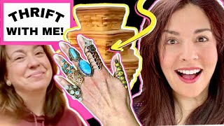Thrift With Me! 4 Boxes Of UNSORTED ESTATE Jewelry At The Best Flea Market!