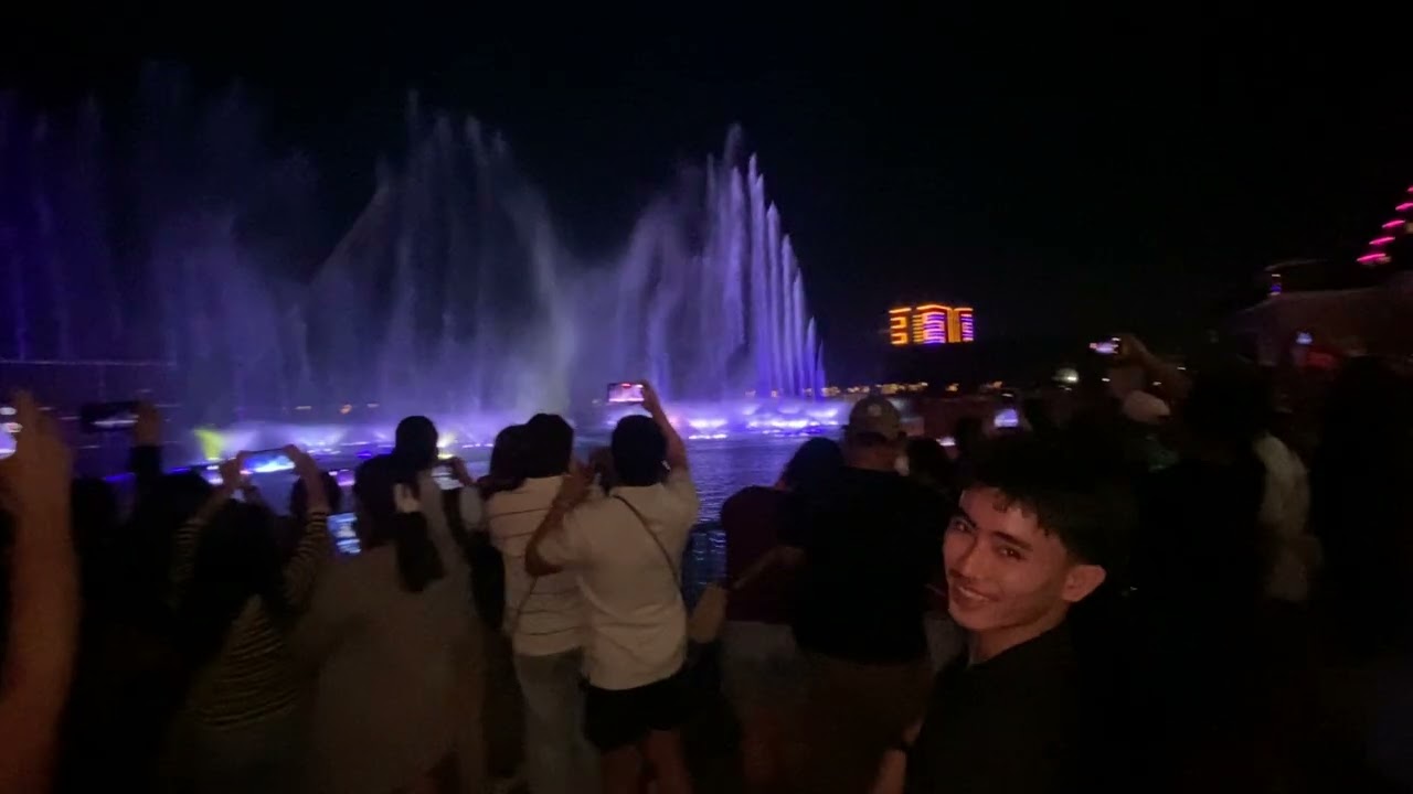 Okada Manila Dancing Fountain with my Cousin
