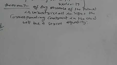 Linear programming (duality in linear programming video 17)