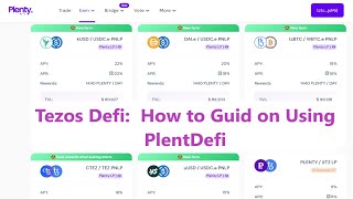 How to Dabble in Tezos Defi Using PlentyDefi