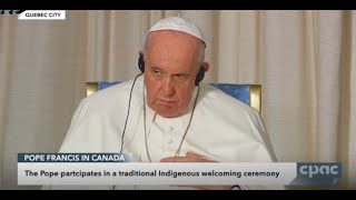 FLASHBACK: Francis Helps Summon Demons in Canadian Pagan "Smudge Ceremony"