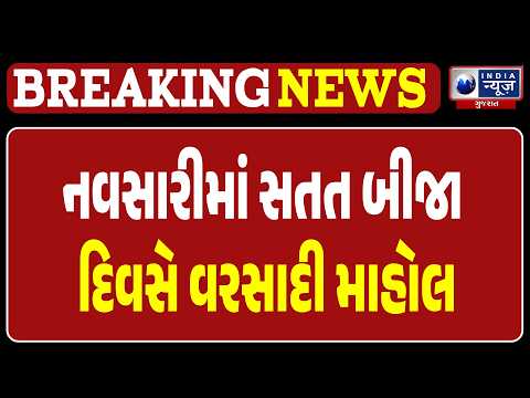 Navsari Rain | નવસારીમાં સતત બીજા દિવસે વરસાદી માહોલ