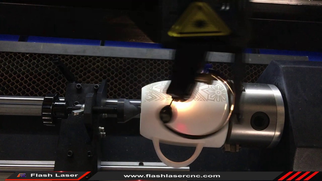 FL690 laser engraving machine on mug, cup laser engraver, Flash Laser