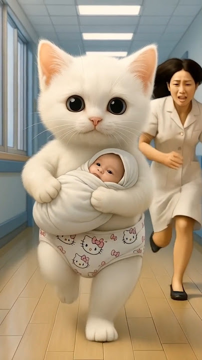 Download lagu Cute Kitty Love Baby 🐱 Funny AI Cat Cartoon Video