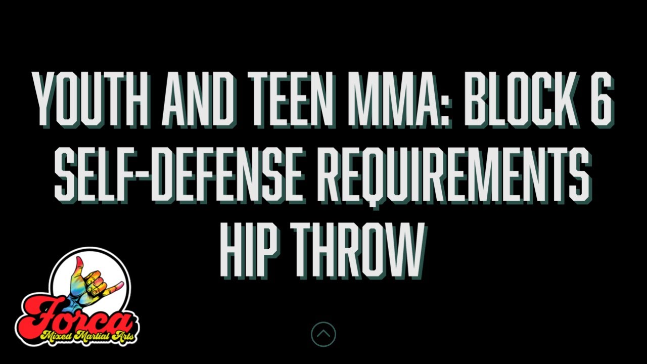 Youth and Teen MMA Black Belt Self Defense Techniques Block 6 Hip